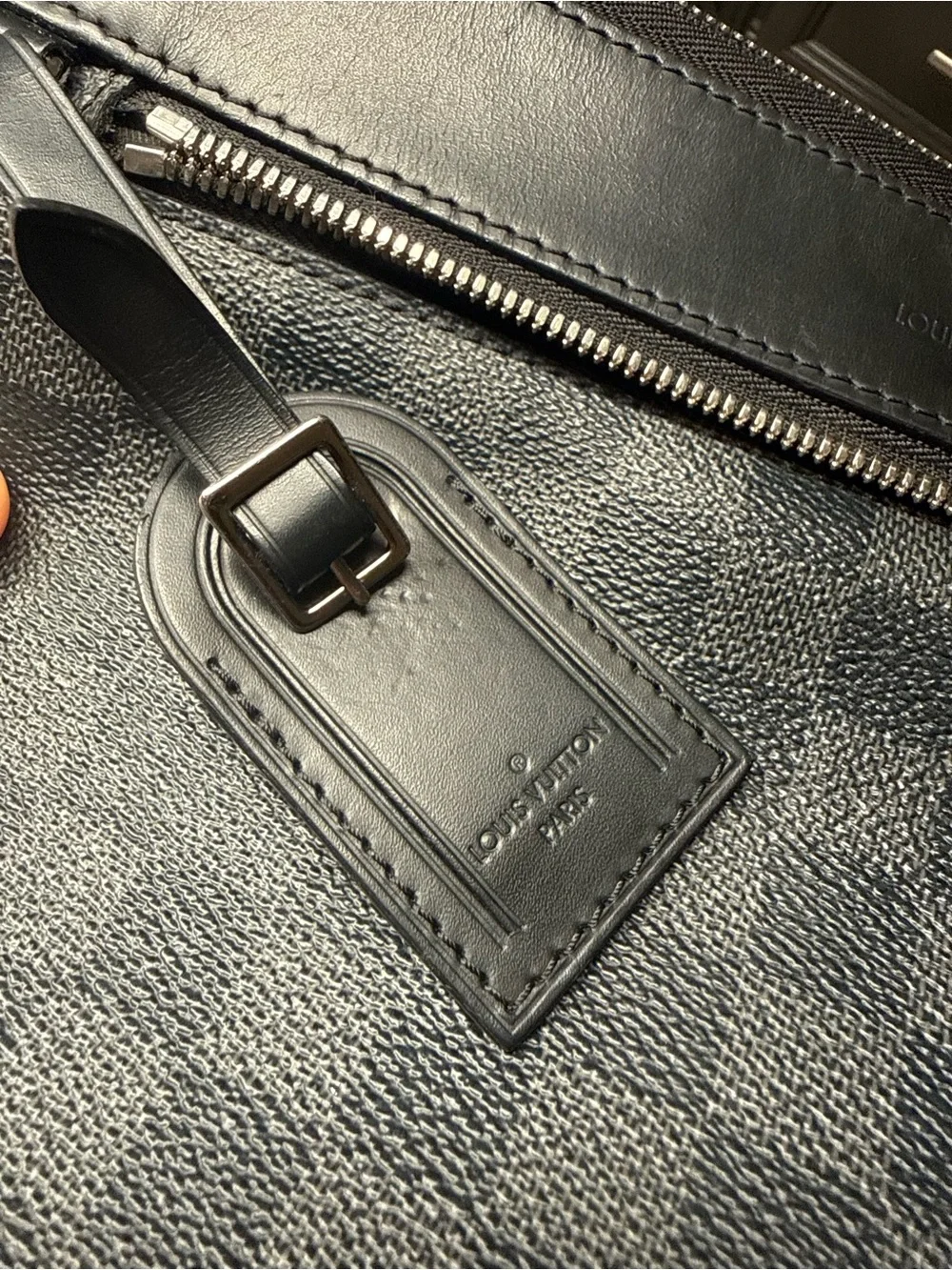 Louis Vuitton Black Damier Graphite Messenger Bag with Silver Hardware